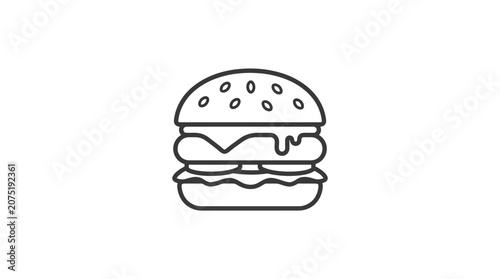 Simple Hamburger Linear Icon