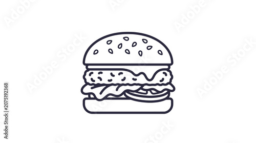 Simple Hamburger Linear Icon
