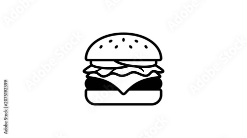 Simple Hamburger Linear Icon