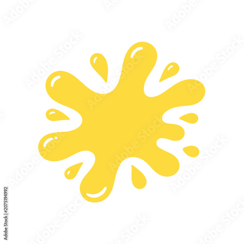 Yellow paint splash vector illustration