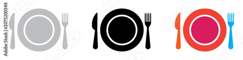 Obraz na plátne Stencil fork knife icon, symbol vector illustration