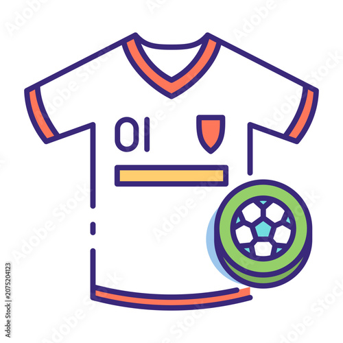 This Jersey icon is suitable for World Cup, Football Sport, etc