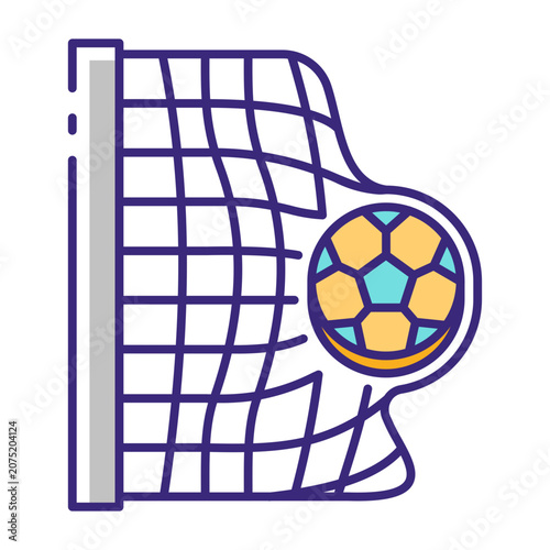This Goal icon is suitable for World Cup, Football Sport, etc