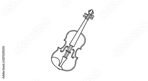 A simple line drawing of a violin.