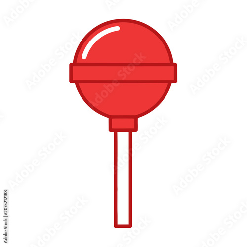Red fire hydrant flat vector icon