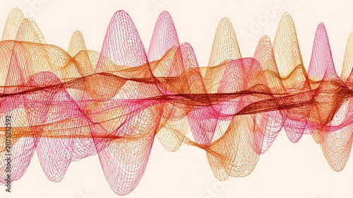 ribbons twisting in smooth motion with soft lighting