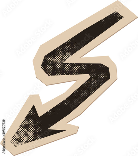 Vintage Textured Arrow Collage