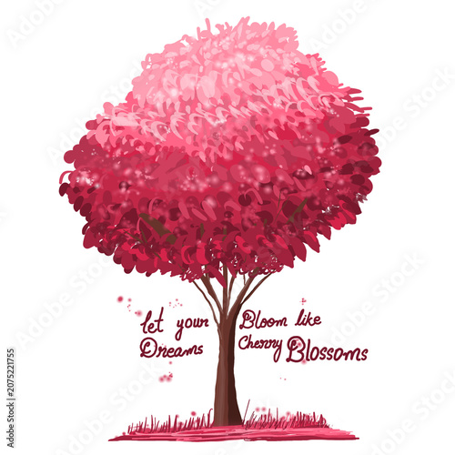Tree with pink flowers