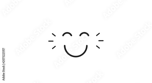 A simple line drawing of a smiling face.
