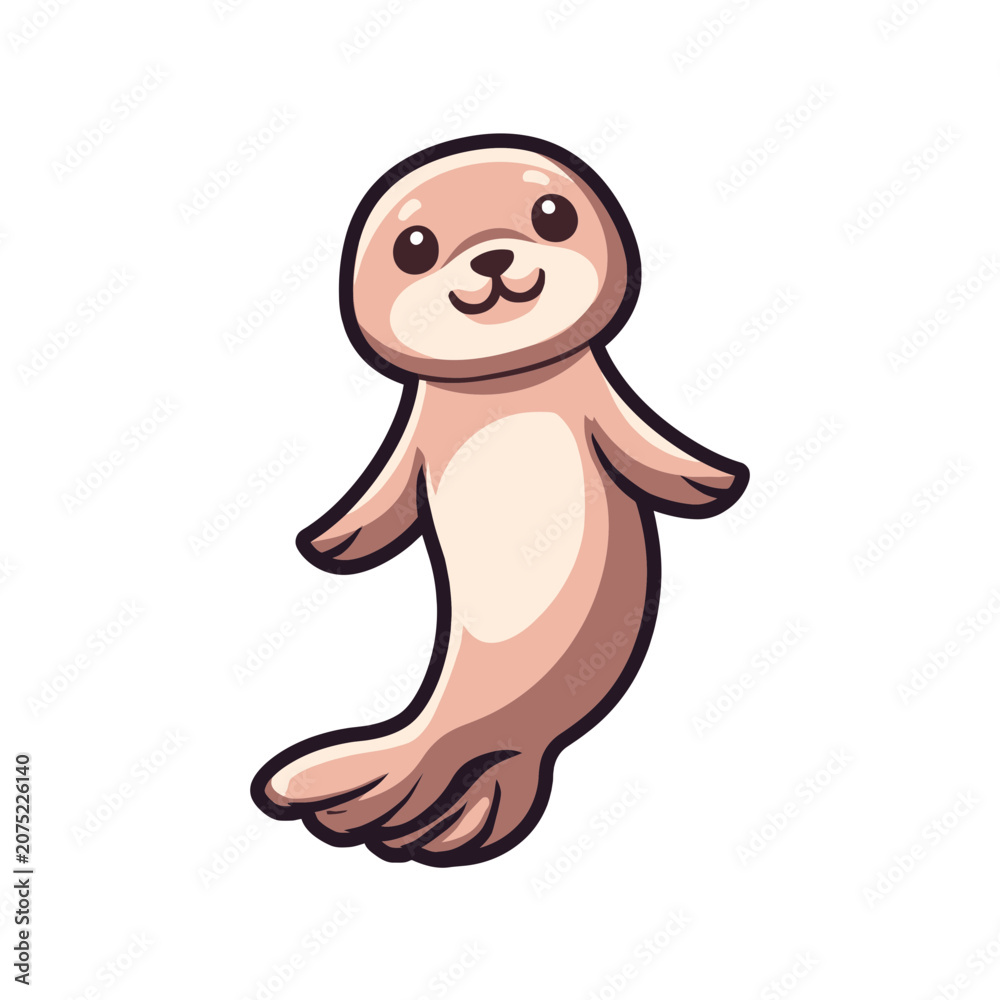 Obraz premium Cute cartoon sloth vector illustration