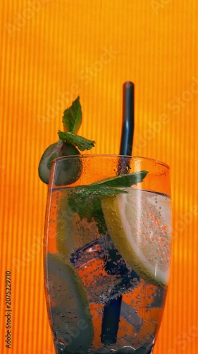 Refreshing Citrus Drink Close-Up