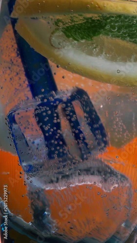 Refreshing Citrus Drink Close-Up