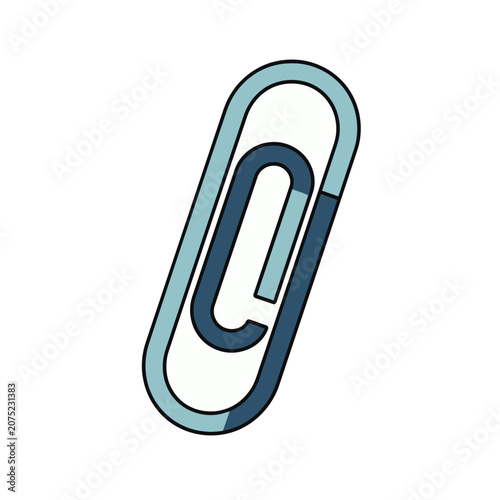 Flat vector paperclip icon