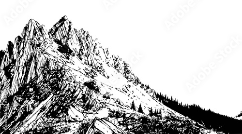 mountain peak landscape illustration