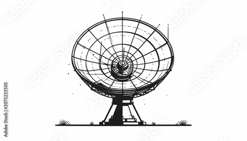 Foto Large Dish Satellite Antenna System.