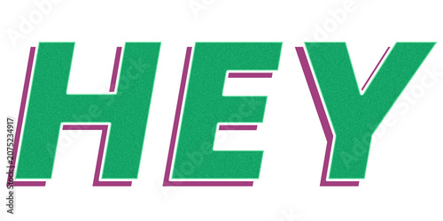 Fotografía Retro hey word png bold text typography 3d effect