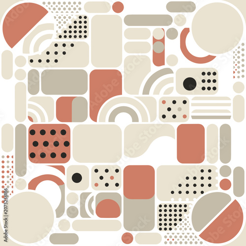 Abstract geometric shapes vector pattern