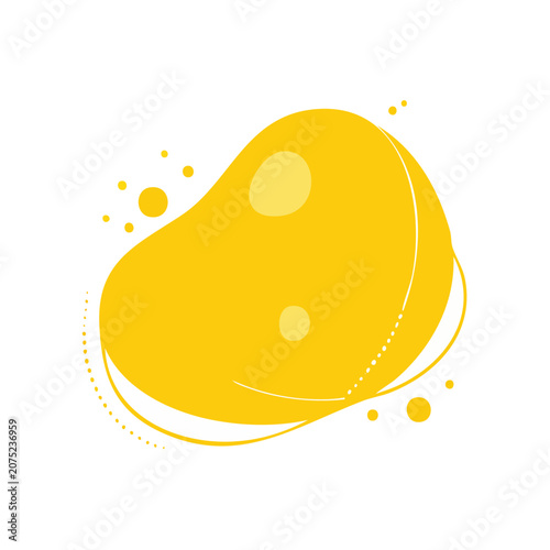Yellow Swiss Cheese Slice with Holes Vector Illustration