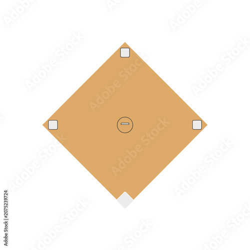 Orange diamond shape with minus icon and corner handles