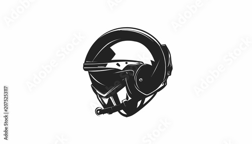 Fotografie American Football Player Protective Helmet.