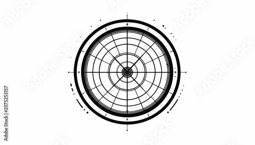 Schilderij op canvas Bullseye Target with Concentric Circles.