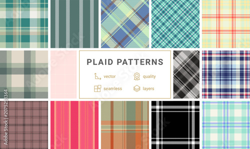 Foto Seasonal plaid pattern pack developed for branding refresh