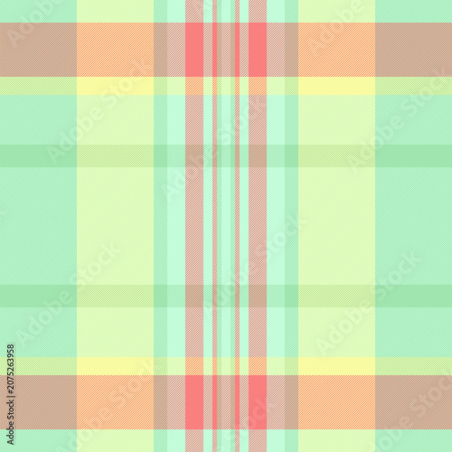 Traditional tartan plaid styling combines a structured check grid with a woven fabric finish. Light and lime tones shape a seamless textile design with classic fabric heritage for interior decor.
