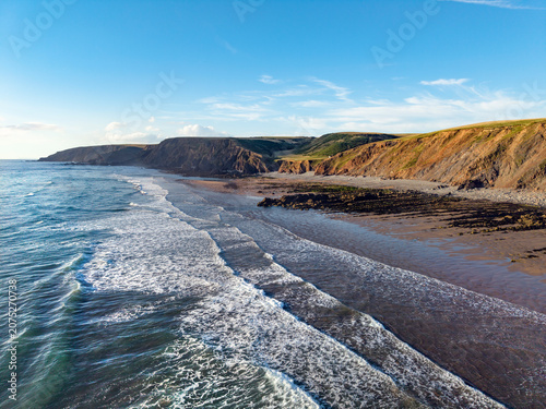 Cornish coastal view from the sea