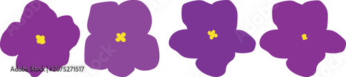 Obraz na plátně African violet corolla collection.
