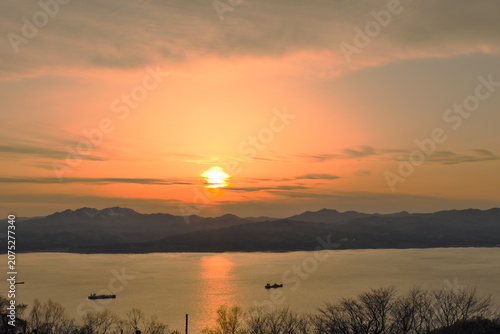 函館湾の夕景
