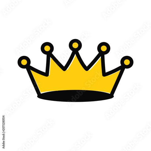 Yellow Crown Vector Icon