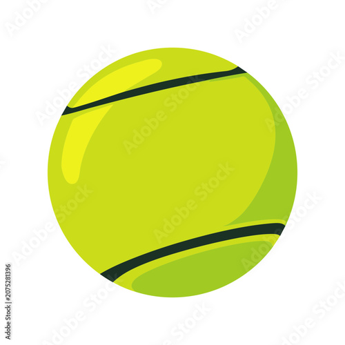 Flat illustration of a tennis ball