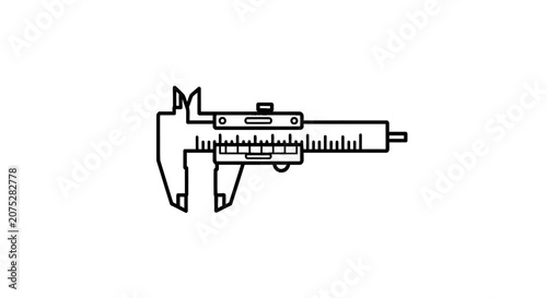 Manual Vernier Caliper Measuring Tool Icon