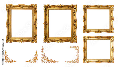 Gold Picture Frames – Ornate Decorative Design Set