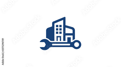 Building with wrench on a spanner.