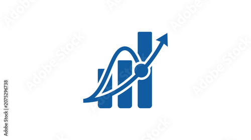 Business Graph Chart with Arrow.