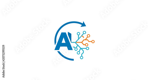 A digital icon representing advanced machine learning and modern data processing systems