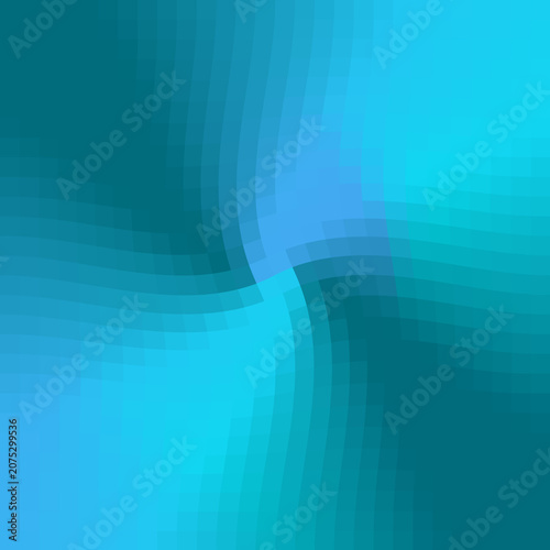 Dynamic turquoise and ocean blue twist wave gradient vector illustration backdrop