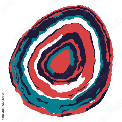 Abstract concentric circles vector illustration