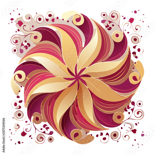 Abstract decorative swirl vector design