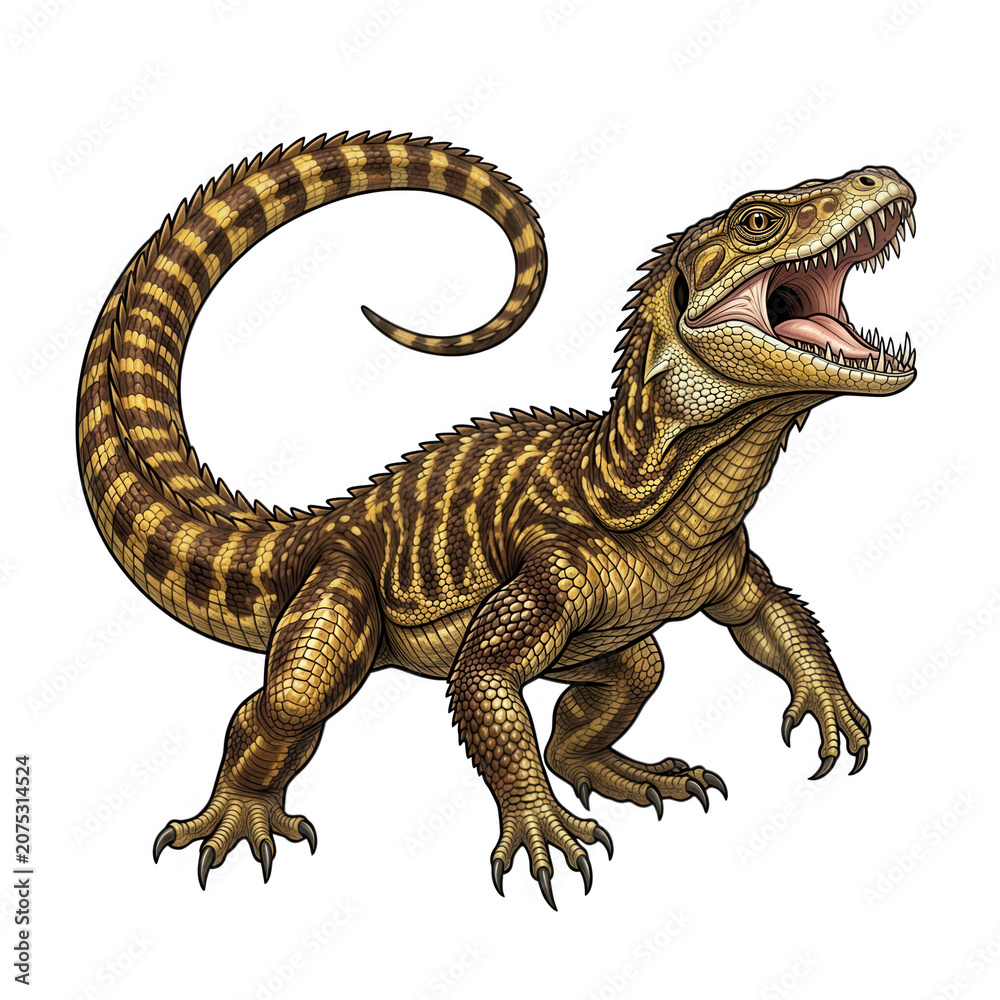 Fototapeta premium Prehistoric Reptile 3d Render Isolated