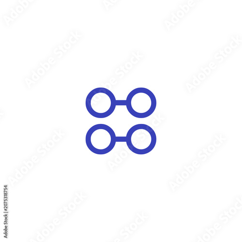 Network Connection Icon with Nodes and Links