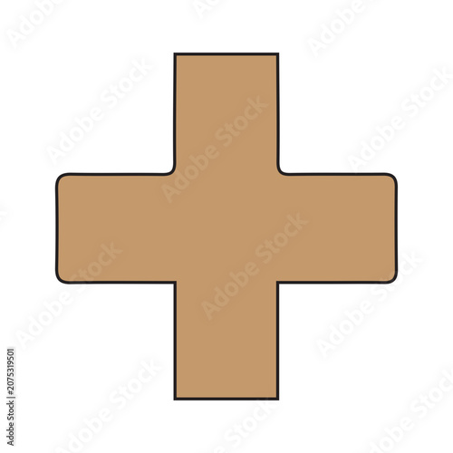 Tan Cross Icon