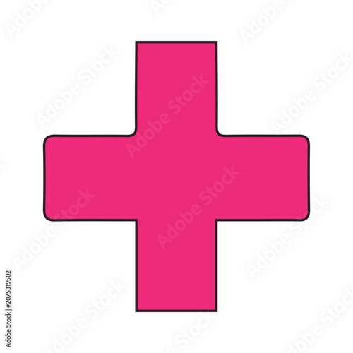 Pink Plus Symbol
