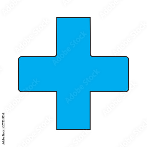 Blue Plus Icon Design
