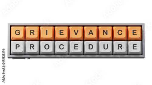 Φωτογραφία Computer keyboard keys with text grievance procedure
