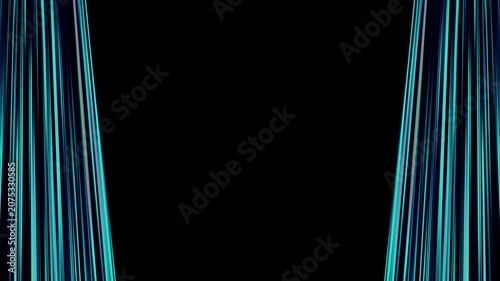 Abstract digital wave motion blue neon light lines flowing dynamic background loop seamless