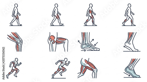 Human Anatomy Of Leg And Foot Movement And Exercise.