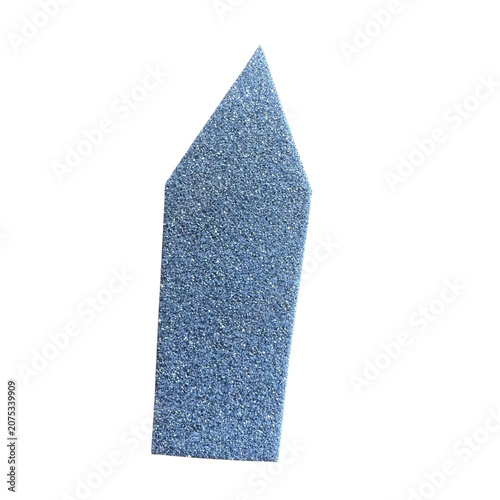 фотографія Blue emery board nail file isolated on a transparent background