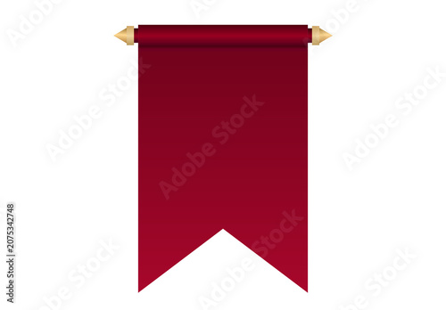 Dark Red Pennant Banner Swallowtail Bottom